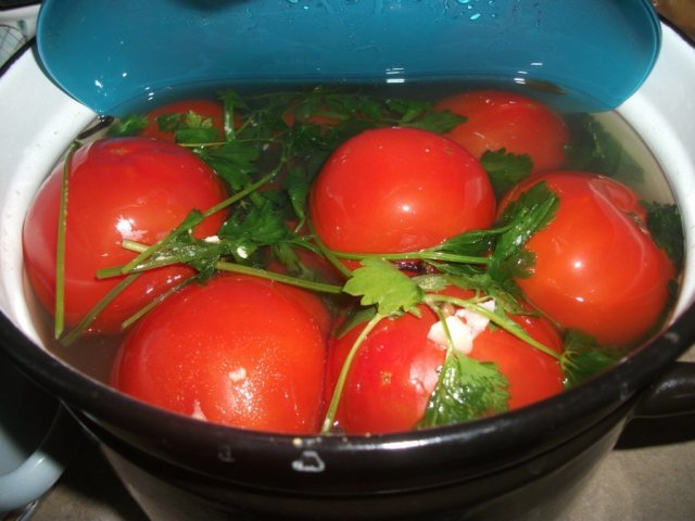 Як солити помідори в каструлі з холодною водою: 2 кращих покрокових рецепту з докладними інгредієнтами