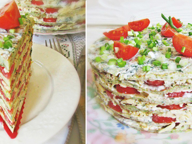Кабачковий торт з помідорами: 2 кращих покрокових рецепту з докладними інгредієнтами