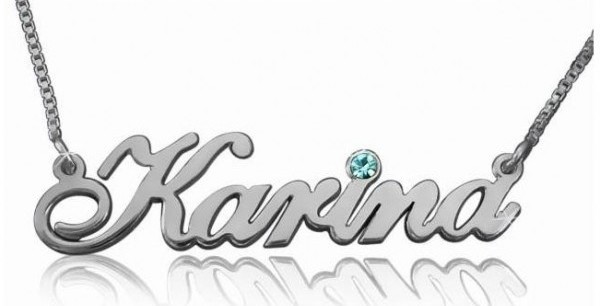 Підвіска з ім'ям Карини з золота: фото