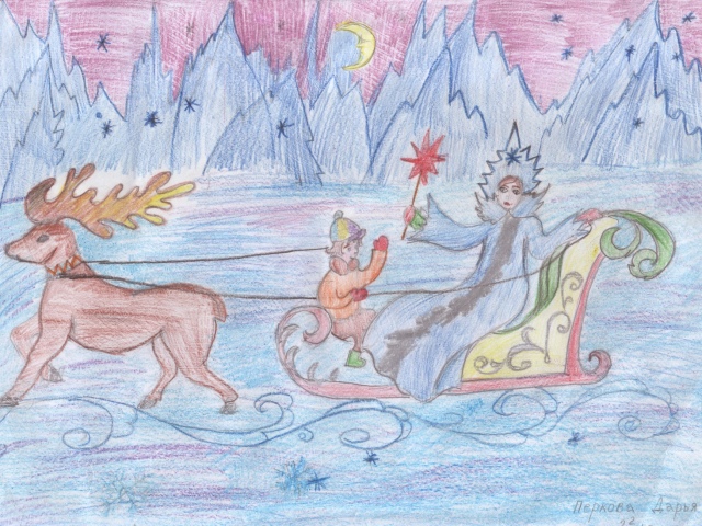 Як намалювати красиву Снігову Королеву олівцем поетапно для дітей? Малюнок Снігової Королеви з казки для дітей