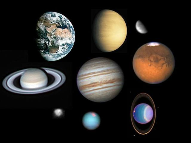 Астрологічні знаки, графічні символи планет Сонячної системи, значок Місяця, Марса, Юпітера, Землі. Якими астрономічними знаками позначають планети-гіганти: піктограма, астрономія