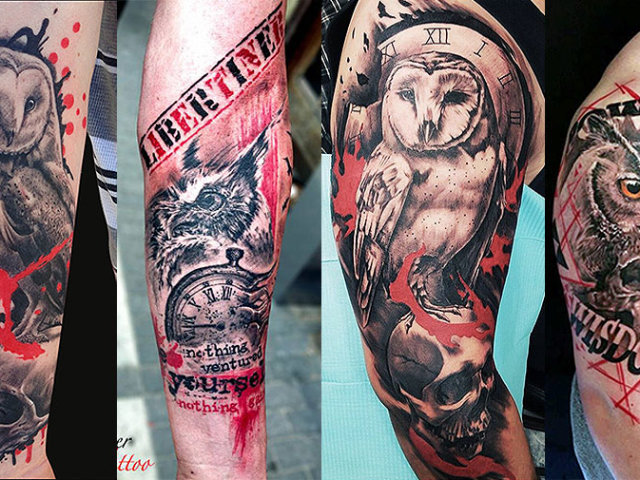 Що означає татуювання сови, пугача на тілі: приклади, фото. Татуювання для жінок і чоловіків &#8212; сова, пугач: приклади, фото, ескізи, відео