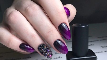 Ідеї для дизайну нігтів фіолетовим гель-лаком