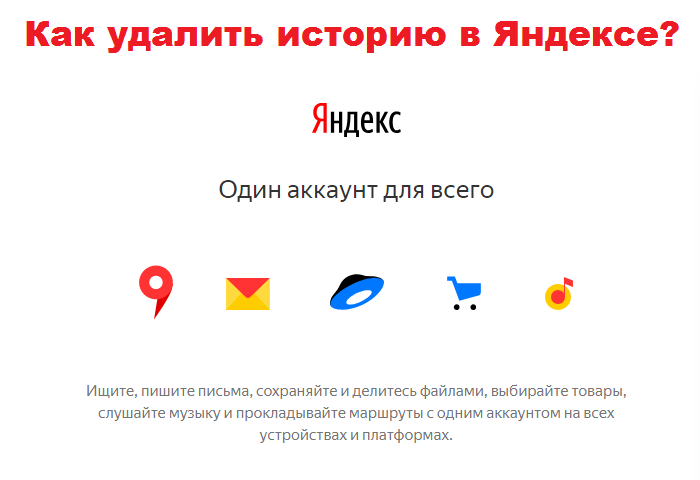 Як очистити і видалити історію в Яндексі на комп'ютері, планшеті і телефоні?